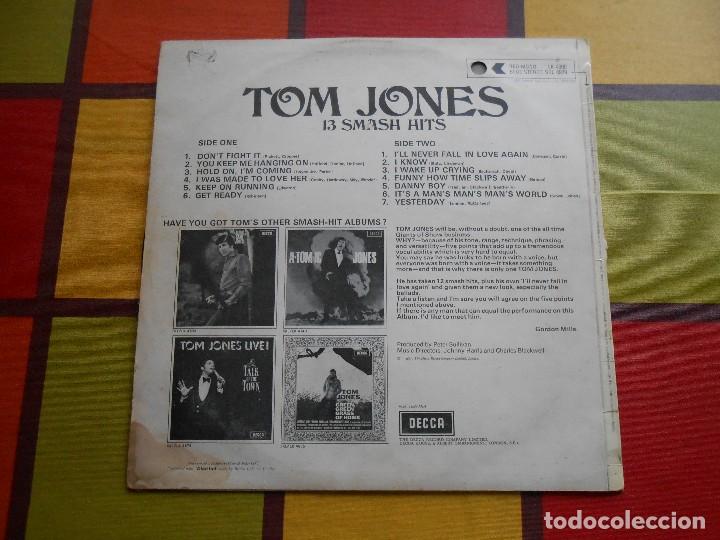 Discos de vinilo: DISCO DE TOM JONES - 13 SMASH HITS. - Foto 2