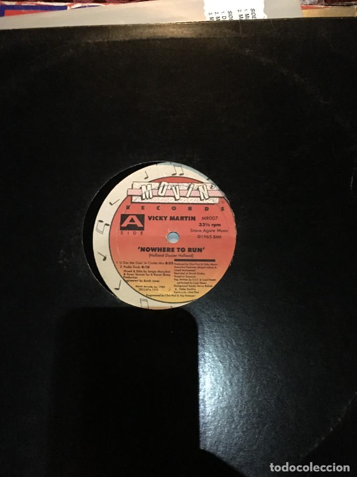 Discos de vinilo: VICKY MARTIN - NOWHERE TO RUN - MAXI - Foto 1