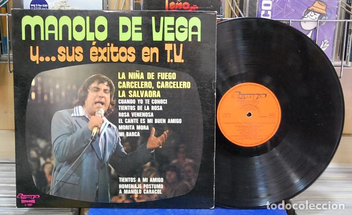 Discos de vinilo: Manolo de Vega. &Eacute;xitos. Olympo 1977, ref. L-587. LP - Foto 1