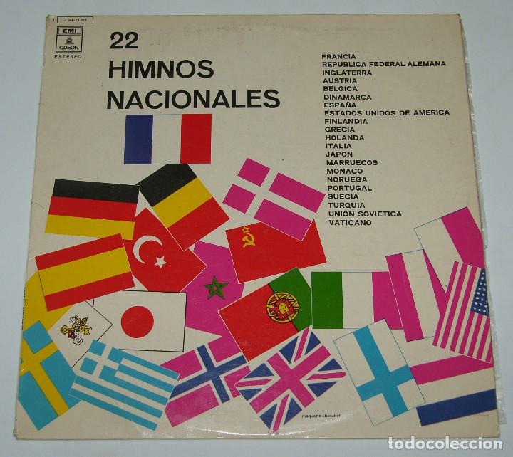 Disques de vinyle: 22 HIMNOS NACIONALES. EMI ODEON 1970.