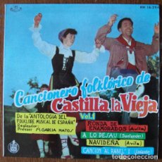 Discos de vinilo: CANCIONERO FOLKLORICO DE CASTILLA LA VIEJA VOL 1