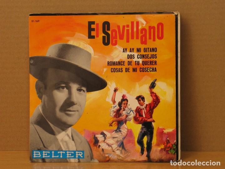 Disques de vinyle: El Sevillano - Ay Ay Mi Gitano / Dos Consejos / Romance de tu Querer / Cosas de mi Cosecha - 1965