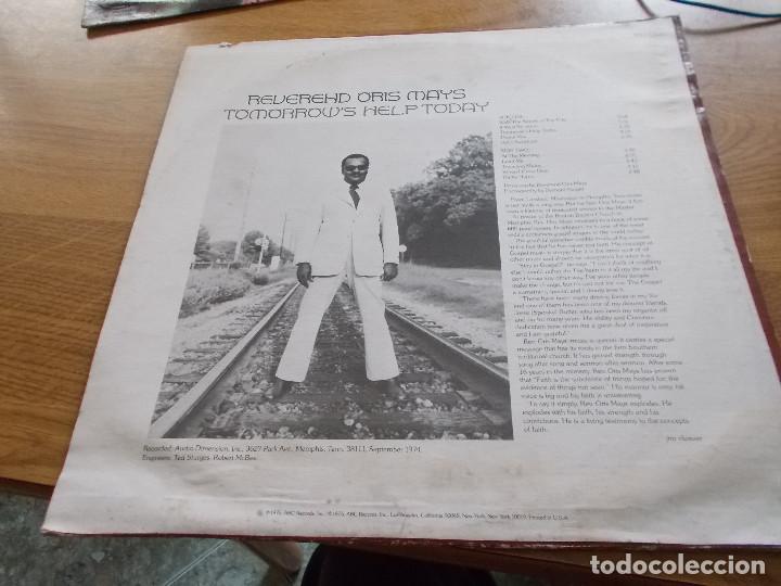 Discos de vinilo: REV. ORIS MAYS. TOMORROW&acute;S HELP TODAY - Foto 2