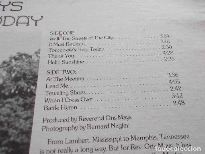 Discos de vinilo: REV. ORIS MAYS. TOMORROW&acute;S HELP TODAY - Foto 3