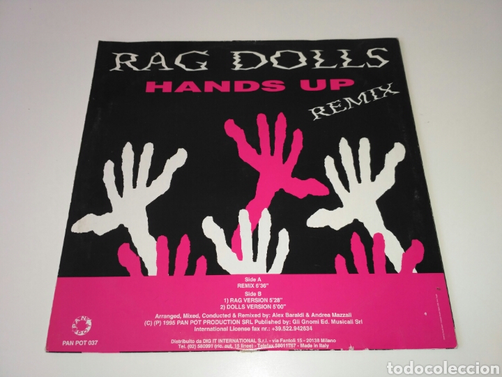 Discos de vinilo: Rag Dolls - Hands Up Remix - Foto 2