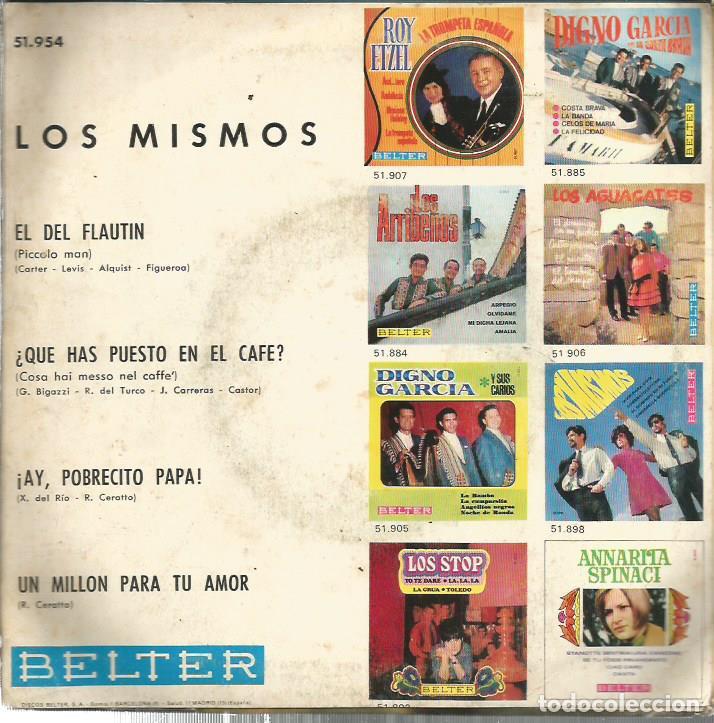 Discos de vinilo: EP LOS MISMOS : &iquest;QUE HAS PUESTO EN EL CAFE? - Foto 2