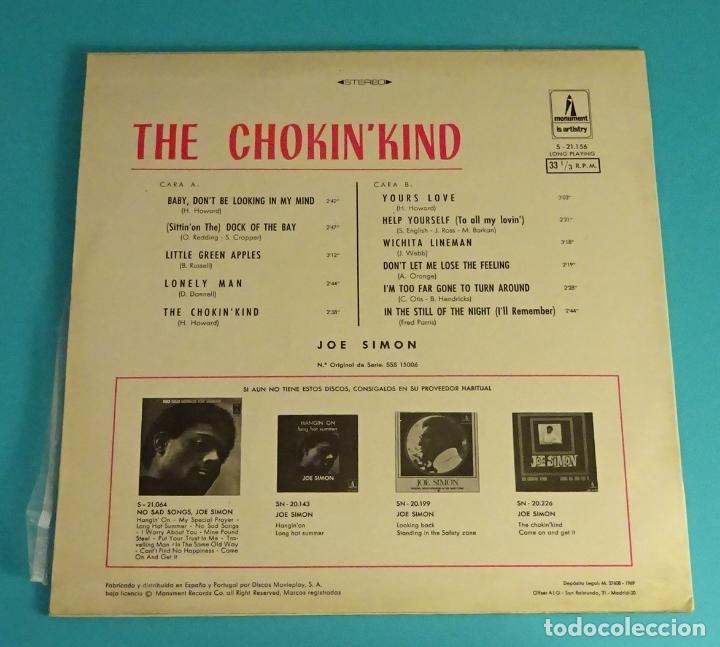 Discos de vinilo: JOE SIMON. THE CHOKIMKIND. MONUMENT RECORDS. DISCOS MOVIEPLAY - Foto 2 - 116478299
