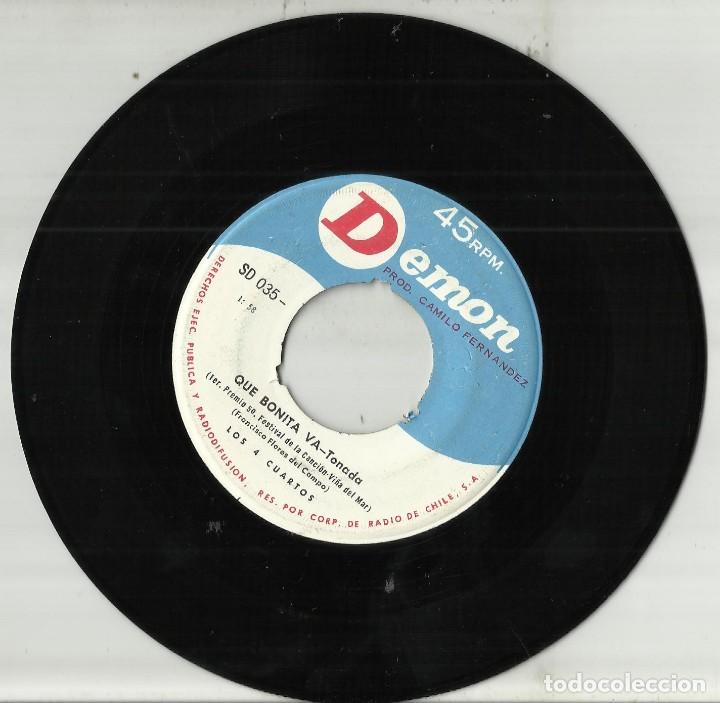 Disques de vinyle: Los 4 Cuartos single Que Bonita Va / Negro Cachimbo chile