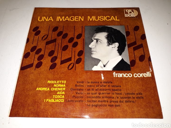 Disques de vinyle: Franco Corelli- Una imagen musical- 10 pulgadas- Orlador 1964 Espa&ntilde;a 7