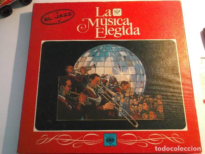 Discos de vinilo: LA MUSICA ELEGIDA-EL JAZZ-CONTIENE LIBRO DE 100 PAG Y 4 LP-ORIGINAL ESPA&Ntilde;OL 1982
