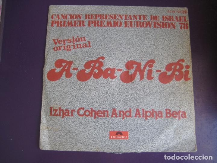 Discos de vinilo: IZHAR COHEN AND ALPHA BETA Sg POLYDOR 1978 a ba ni bi +1 EUROVISION - AFRO FUNK