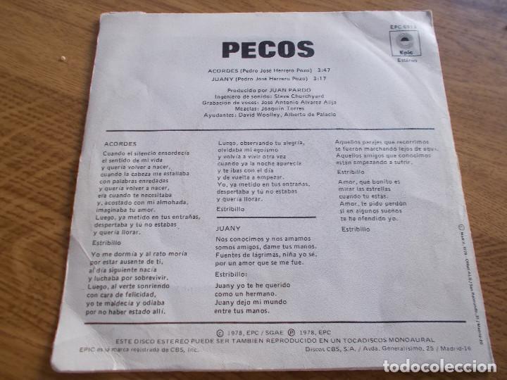 Discos de vinilo: PECOS. ACORDES. JUANY. - Foto 2