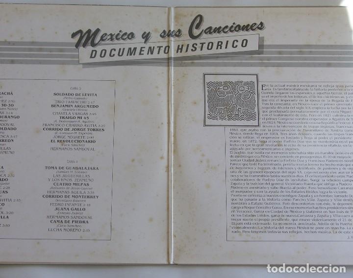 Discos de vinilo: MEXICO Y SUS CANCIONES - DOBLE LP - EPIC-CBS 1981 - Foto 2