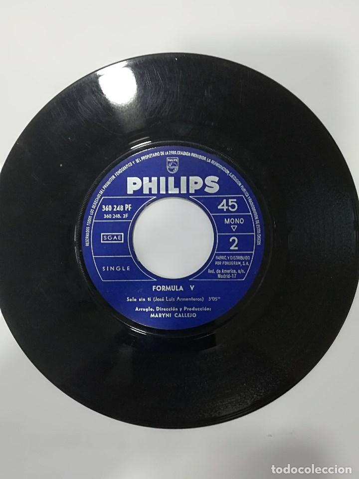 Discos de vinilo: FORMULA V: CUENTAME / SOLO SIN TI ( Sin funda) - Foto 1