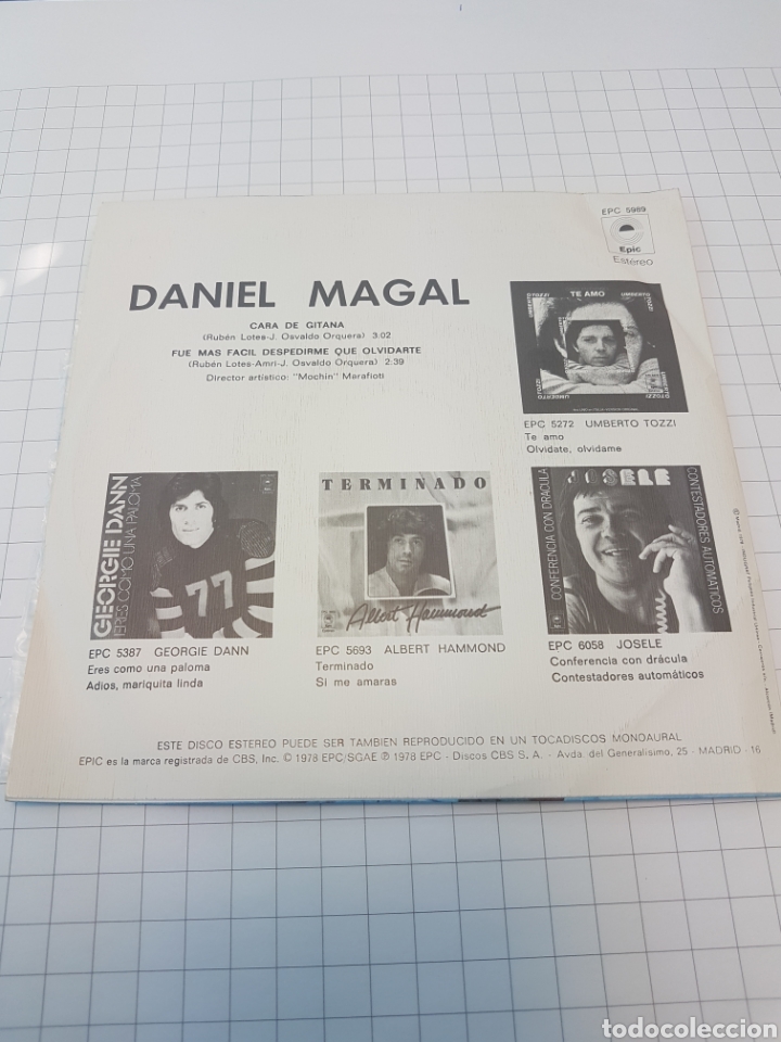 Discos de vinilo: Daniel Magal - Cara de Gitana - Edici&oacute;n de 1978 de Espa&ntilde;a - Foto 2