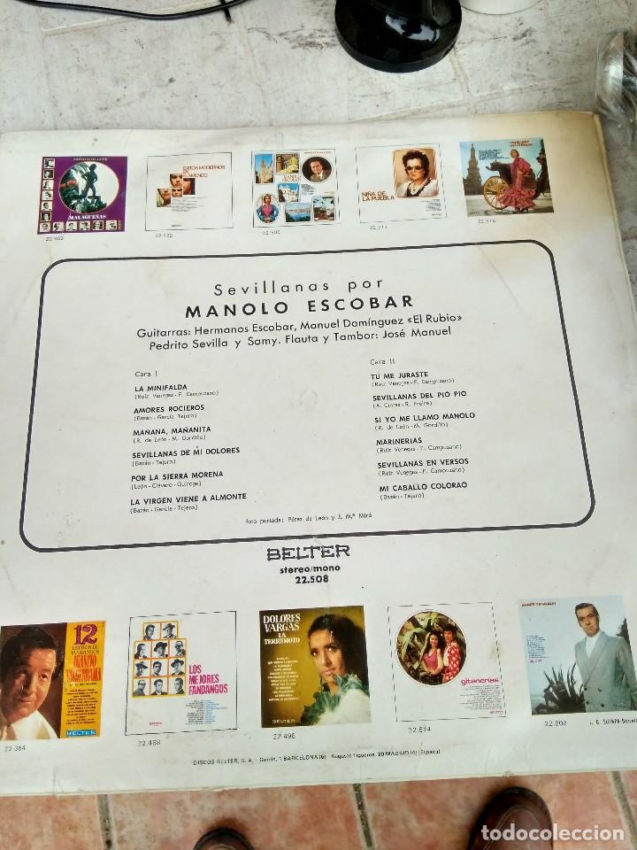 Discos de vinilo: MANOLO ESCOBAR - SELECCION - - Foto 2