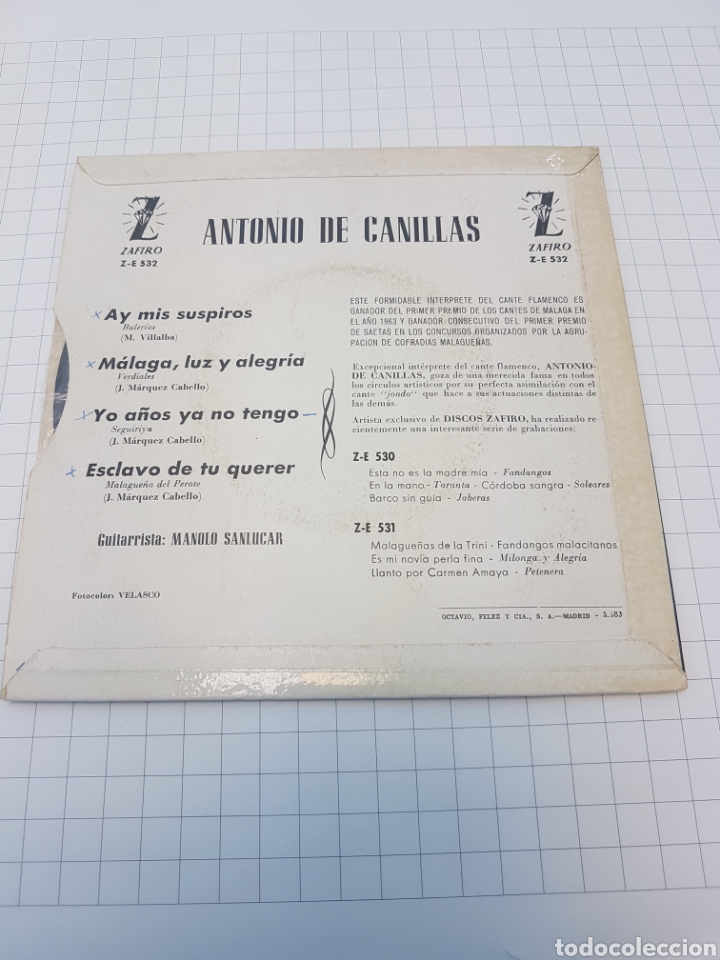 Discos de vinilo: ANTONIO DE CANILLAS - Foto 2