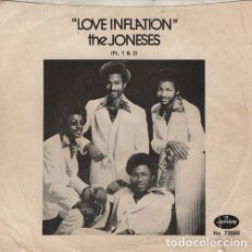 Discos de vinilo: THE JONESES - LOVE INFLATIONS- PARTES I Y II - SINGLE AMERICANO DE VINILO SOUL FUNK. Lote 117119391