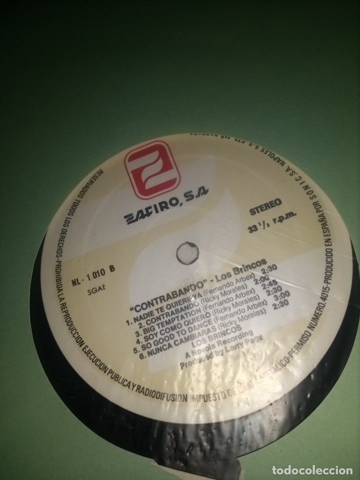 Discos de vinilo: LP LOS BRINCOS - CONTRABANDO - ZAFIRO - Foto 1