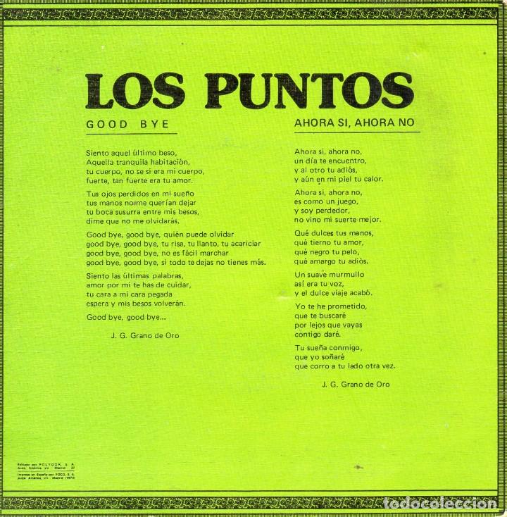 Discos de vinilo: PUNTOS, SG, GOOD BYE + 1, A&Ntilde;O 1973 - Foto 2
