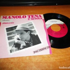 Discos de vinilo: MANOLO TENA COMIDA PARA PERROS /SENTADO EN EL MUELLE DE LA BAHIA SINGLE VINILO 1988 ALARMA CUCHARADA