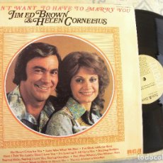 Discos de vinilo: JIM ED BROWN AND HELEN CORNELIUS -LP 1976 USA -BUEN ESTADO. Lote 117303659