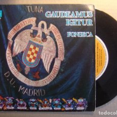 Discos de vinilo: TUNA DE LA FACULTAD DE DERECHO - GAUDEAMUS IGITUR + FONSECA - SINGLE 1976 -MARFER