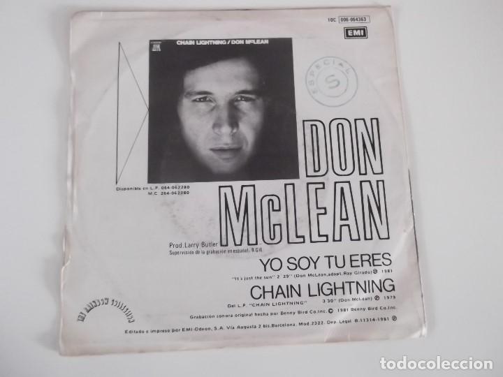 Discos de vinilo: DON McLEAN - Yo soy tu eres - Foto 2