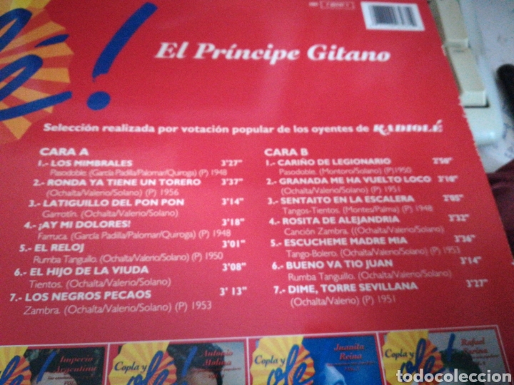 Discos de vinilo: Copla y ole! Lp el pr&iacute;ncipe gitano.1992 - Foto 2