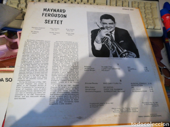 Discos de vinilo: Maynard ferguson sextet lp canada - Foto 2