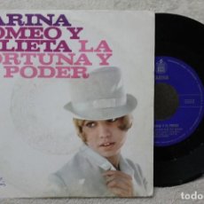Discos de vinilo: KARINA ROMEO Y JULIETA LA FORTUNA Y EL PODER SINGLE VINYL MADE IN SPAIN 1966. Lote 117435747