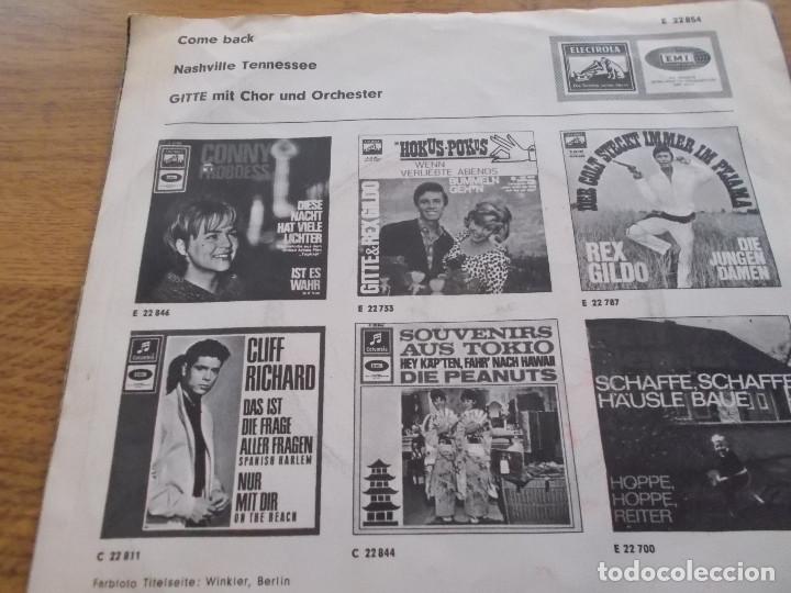 Discos de vinilo: GITTE. NASHVILLE TENNESSEE. COME BACK - Foto 2