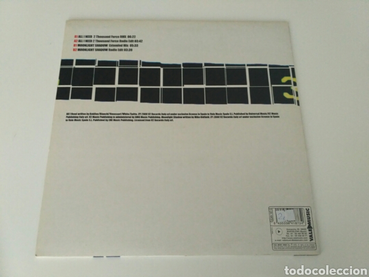Discos de vinilo: Leena - All I Need / Moonlight Shadow - Foto 2