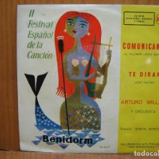 Discos de vinilo: SINGLES II FESTIVAL DE LA CANCIÓN BENIDORM 1960. Lote 117528807