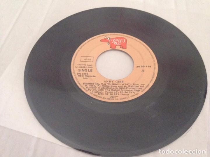 Discos de vinilo: Andy Gibb -- Desire = Deseo-SINGLE - Foto 1
