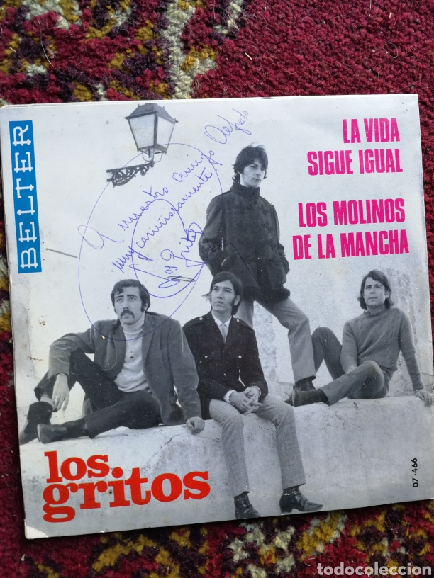 Discos de vinilo: SINGLE LOS GRITOS (BELTER),1968. AUTOGRAFO Y DEDICATORIA. - Foto 1