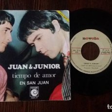 Discos de vinilo: JUAN & JUNIOR - TIEMPO DE AMOR + EN SAN JUAN - SINGLE NOVOLA - 1968