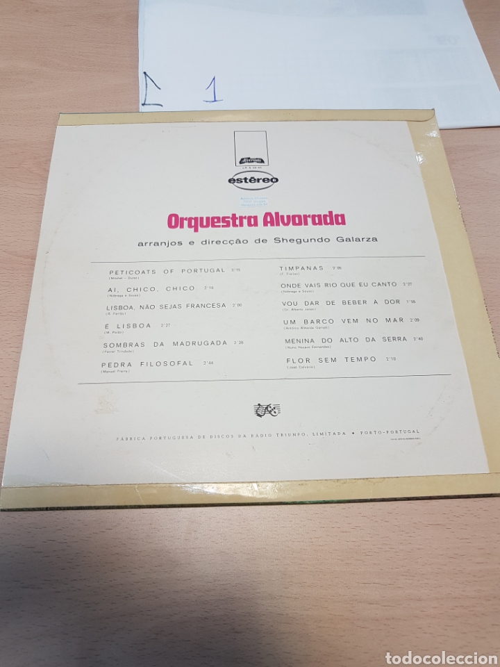Discos de vinilo: ORQUESTRA ALVORADA-ARRANJOS E DIRECCAO DE SHEGUNDO GALARZA - Foto 2