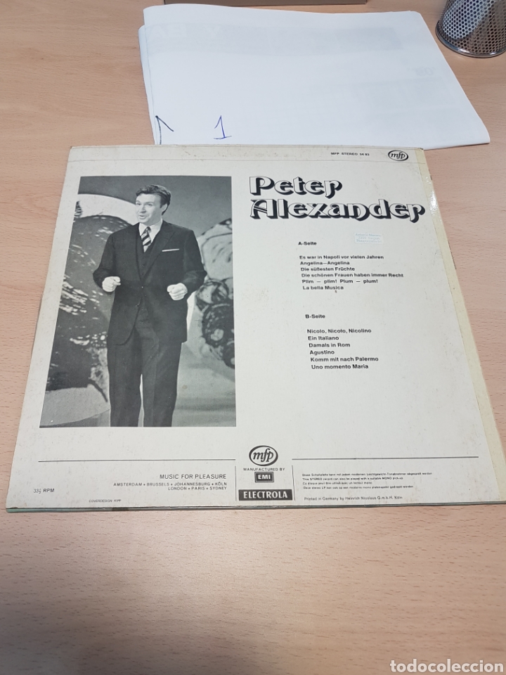 Discos de vinilo: PETER ALEXANDER -EMI -GERMANY - Foto 2
