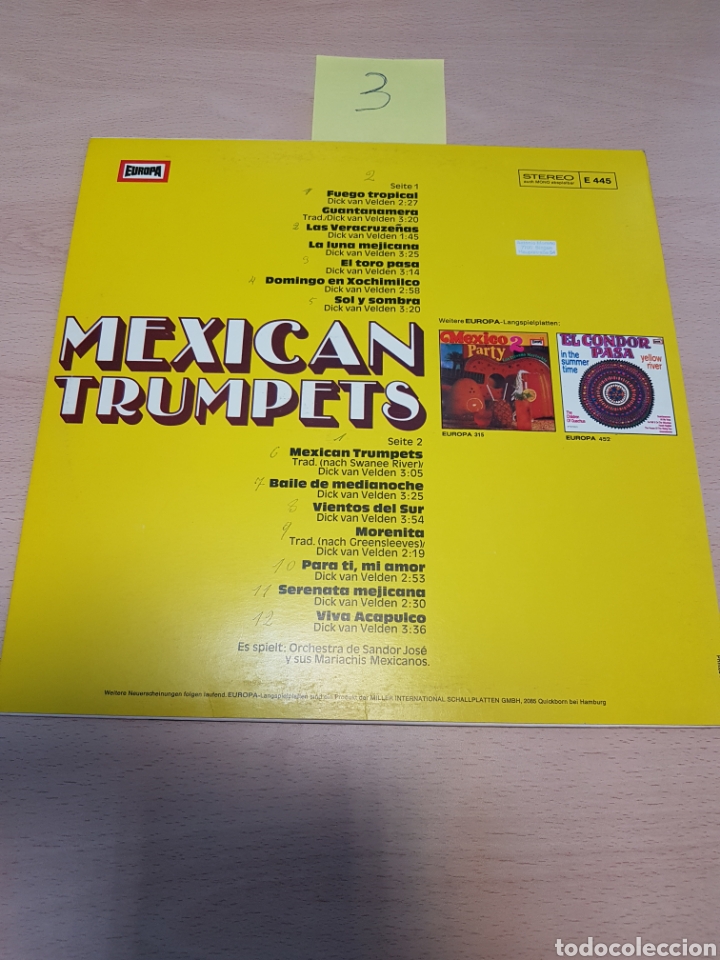 Discos de vinilo: Mexican Trumpets-europa e-445 - Foto 2