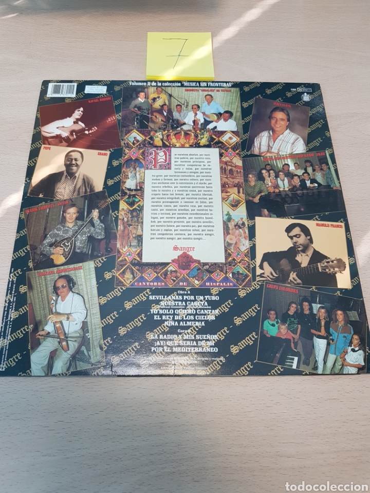 Discos de vinilo: LP Cantores De H&iacute;spalis - Sangre HISPAVOX - Foto 2