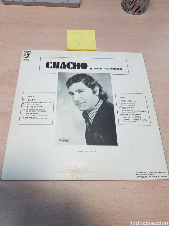 Discos de vinilo: CHACHO Y SUS RUMBAS - DIFICIL Y VINILO EN - 1973 - Foto 2