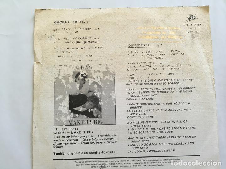 Discos de vinilo: 7 SINGLE-GEORGE MICHAEL-A DIFFERENT CORNER - Foto 2