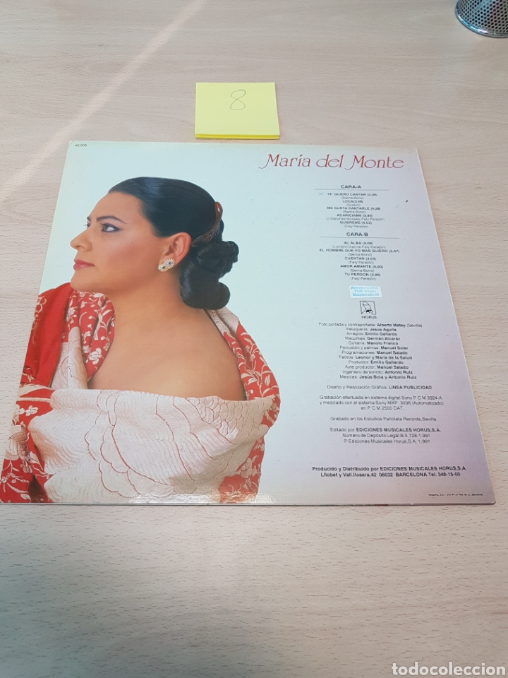 Discos de vinilo: maria del monte lp al alba-1991 - Foto 2