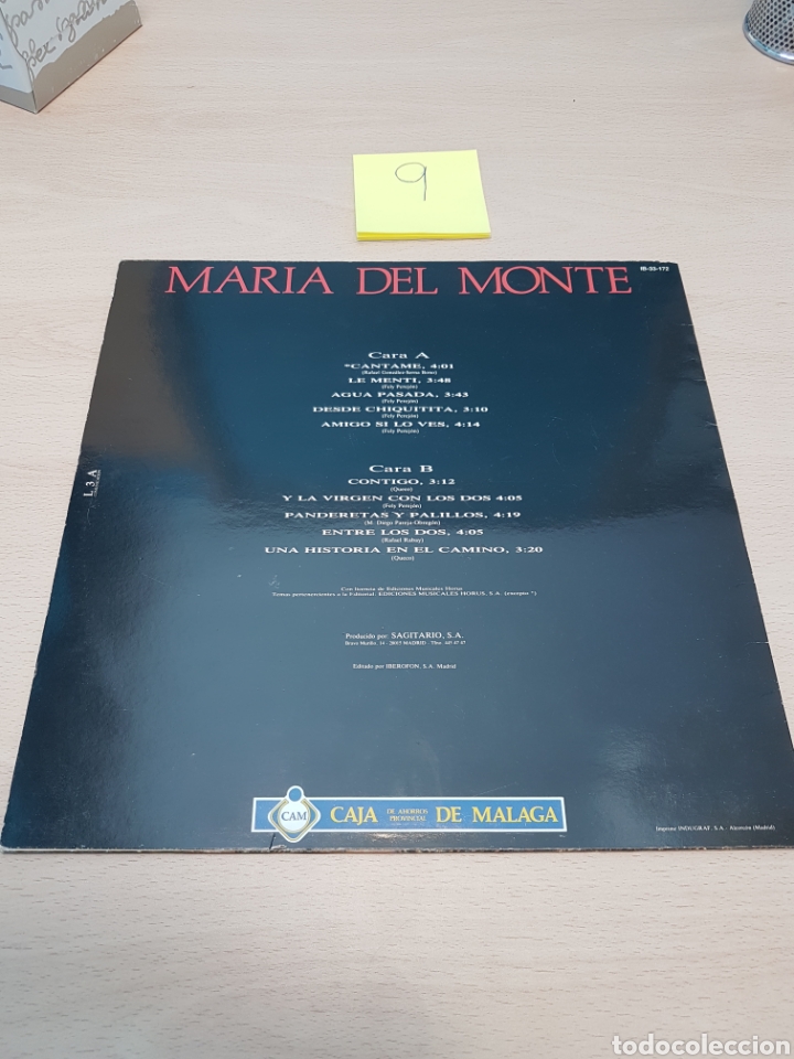 Discos de vinilo: disco de MARIA DEL MONTE lp - Foto 2