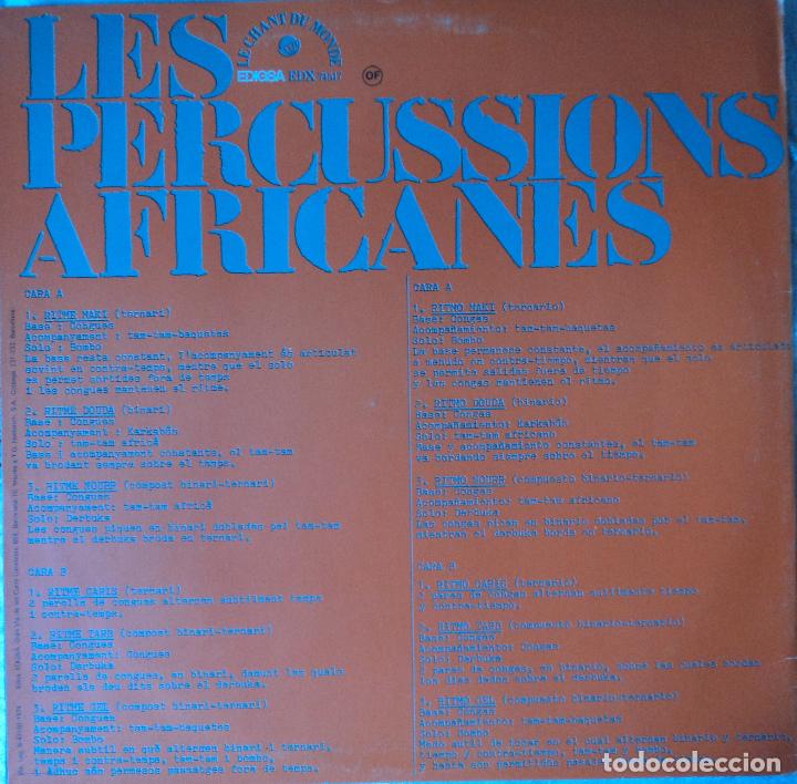 Discos de vinilo: Les percussions africanes - Edici&oacute;n de 1974 de Espa&ntilde;a - Foto 2