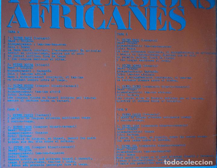 Discos de vinilo: Les percussions africanes - Edici&oacute;n de 1974 de Espa&ntilde;a - Foto 3