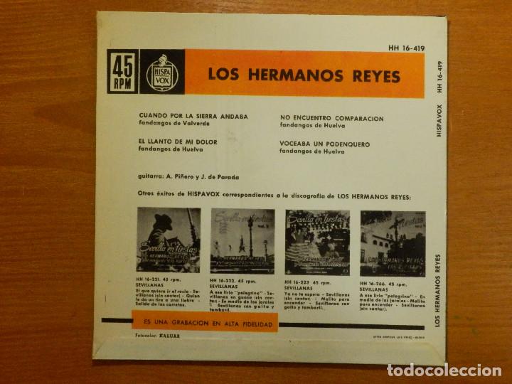 Discos de vinilo: Disco de Vinilo - EP - FANDANGOS - LOS HERMANOS REYES - CUANDO POR LA SIEERA ANDABA - Foto 2 - 118123719