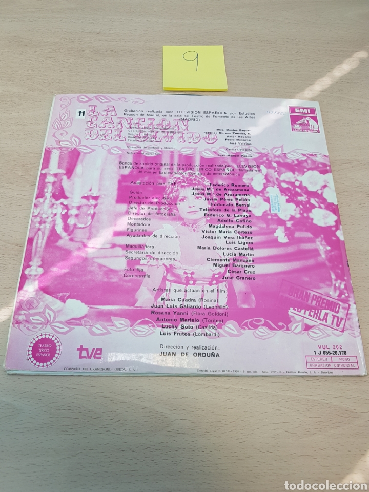 Discos de vinilo: LA CANCION DEL OLVIDO - EMI SPAIN 1968 - Foto 3