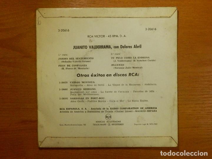 Discos de vinilo: Disco de Vinilo - EP - JUANITO VALDERRAMA - JARDIN DEL SENTIMIENTO - PEON DE CONFIANZA - Y + - Foto 2 - 118133471